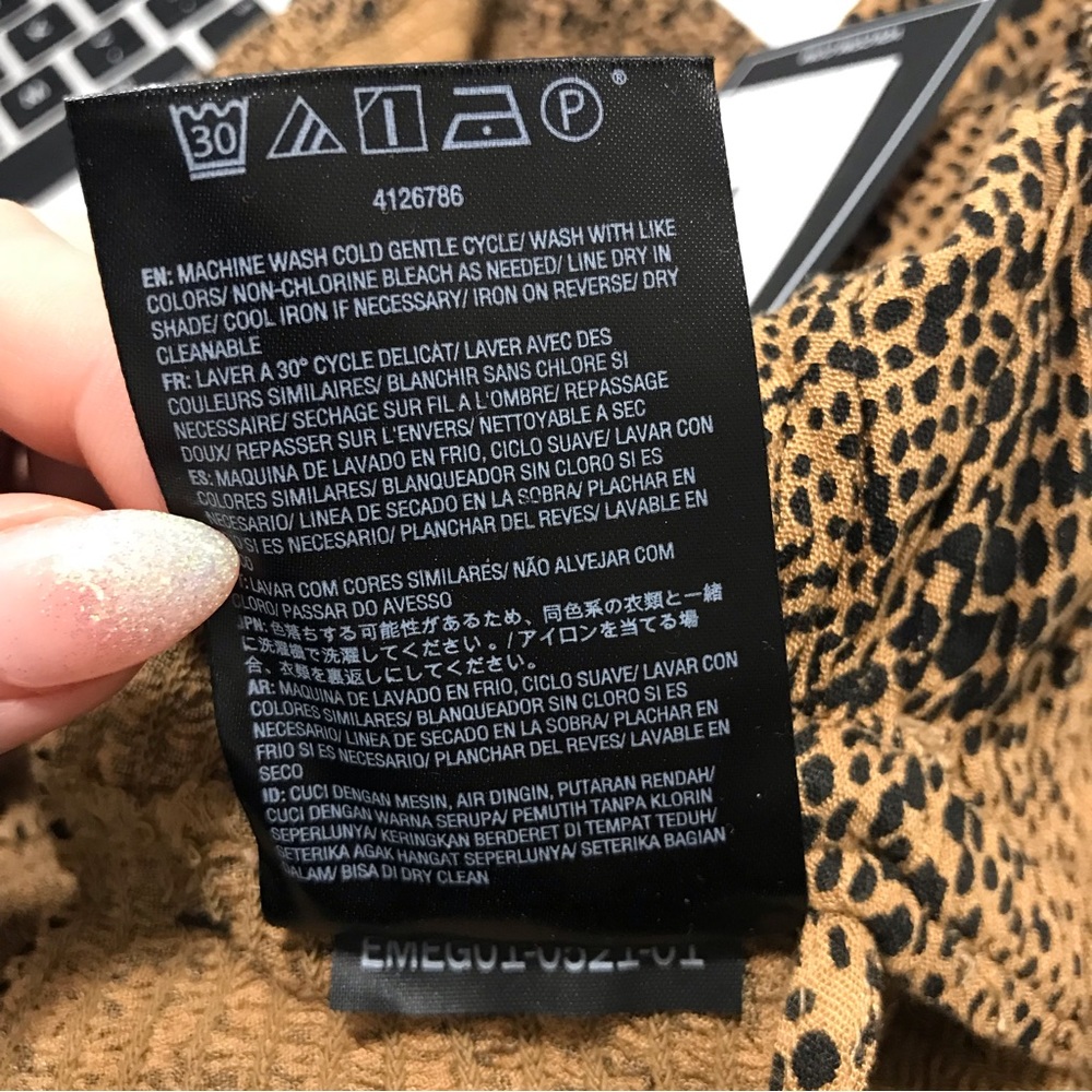 Volcom Brown/Black Snake down Crop Camisole Tank Top - Picture 7 of 8